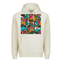 Oatmeal Heather western school bus seamless pattern Premium Hoodie - BundleAndBundleShop