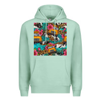 Seafoam western school bus seamless pattern Premium Hoodie - BundleAndBundleShop