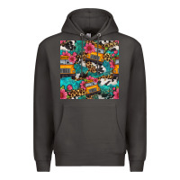 Smoke western school bus seamless pattern Premium Hoodie - BundleAndBundleShop