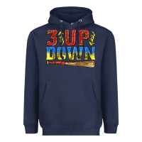 Navy 3 up 3 down softball Heavyweight Hoodie - texasbilliewilder