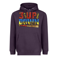 Plum 3 up 3 down softball Heavyweight Hoodie - texasbilliewilder