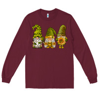 Burgundy sunflower gnomies Long Sleeve Tee - BarkalooDesign