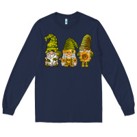 Navy sunflower gnomies Long Sleeve Tee - BarkalooDesign