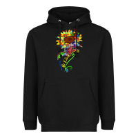 Black be kind autism sunflower Heavyweight Hoodie - Zillion Design Studio