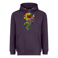 Plum be kind autism sunflower Heavyweight Hoodie - Zillion Design Studio