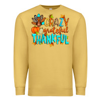 Antique Gold crazy grateful thankful Premium Sweatshirt - Zillion Design Studio