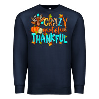 Navy crazy grateful thankful Premium Sweatshirt - Zillion Design Studio