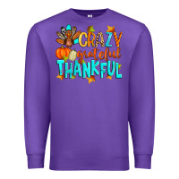 Purple crazy grateful thankful Premium Sweatshirt - Zillion Design Studio