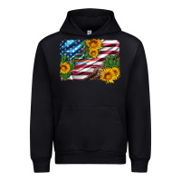 Black usa flag and sunflower serape leopard and cactus Urban Hoodie - Artiststas