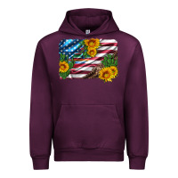Mauve Wine usa flag and sunflower serape leopard and cactus Urban Hoodie - Artiststas