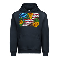 Navy usa flag and sunflower serape leopard and cactus Urban Hoodie - Artiststas