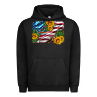 Pigment Black usa flag and sunflower serape leopard and cactus Urban Hoodie - Artiststas