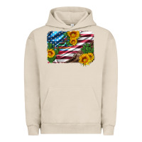 Pigment French Oak usa flag and sunflower serape leopard and cactus Urban Hoodie - Artiststas