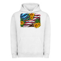 Pigment Lunar Rock usa flag and sunflower serape leopard and cactus Urban Hoodie - Artiststas