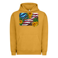 Pigment Peanut Butter usa flag and sunflower serape leopard and cactus Urban Hoodie - Artiststas