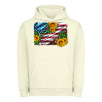 Pigment Pistachio usa flag and sunflower serape leopard and cactus Urban Hoodie - Artiststas
