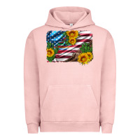 Pigment Salmon usa flag and sunflower serape leopard and cactus Urban Hoodie - Artiststas