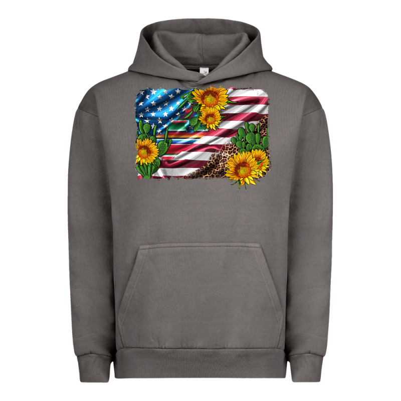 Usa Flag And Sunflower Serape Leopard And Cactus Urban Hoodie by Artiststas | Teevron