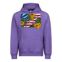 Tulip usa flag and sunflower serape leopard and cactus Urban Hoodie - Artiststas