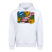 White usa flag and sunflower serape leopard and cactus Urban Hoodie - Artiststas