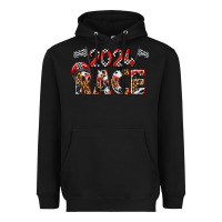 Black 2024 race Heavyweight Hoodie - texasbilliewilder
