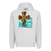 Dove Grey he has risen Premium Hoodie - JahusDesignShop