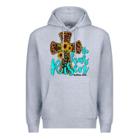 Heather Grey he has risen Premium Hoodie - JahusDesignShop