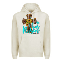 Oatmeal Heather he has risen Premium Hoodie - JahusDesignShop