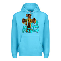 Ocean Blue he has risen Premium Hoodie - JahusDesignShop