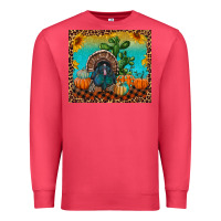 Cardinal turkey and pumpkins Premium Sweatshirt - RanaPortraitStore