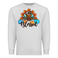 Dove Grey thanksgiving turkey pumpkin blessed Premium Sweatshirt - RanaPortraitStore