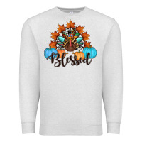 Oatmeal Heather thanksgiving turkey pumpkin blessed Premium Sweatshirt - RanaPortraitStore