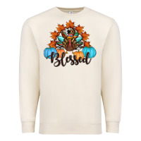 Sandshell thanksgiving turkey pumpkin blessed Premium Sweatshirt - RanaPortraitStore