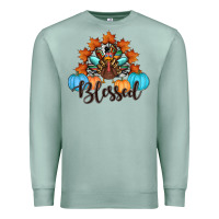 Seafoam thanksgiving turkey pumpkin blessed Premium Sweatshirt - RanaPortraitStore