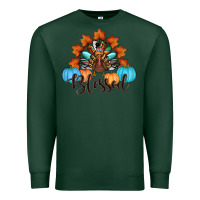 Sports Green thanksgiving turkey pumpkin blessed Premium Sweatshirt - RanaPortraitStore