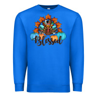 True Royal thanksgiving turkey pumpkin blessed Premium Sweatshirt - RanaPortraitStore