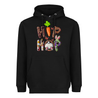 Black Hip Hop Bunny Heavyweight Hoodie - RanaPortraitStore