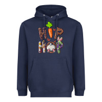Navy Hip Hop Bunny Heavyweight Hoodie - RanaPortraitStore