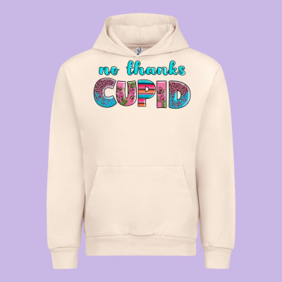 No Thanks Cupid Urban Hoodie Designed By Adodesignshop