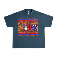 Midnight Navy american flag gnomes love star leopard glitter Urban Heavy Tee - Artiststas