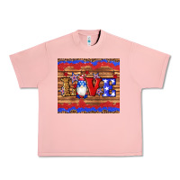 Salmon american flag gnomes love star leopard glitter Urban Heavy Tee - Artiststas