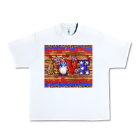 White american flag gnomes love star leopard glitter Urban Heavy Tee - Artiststas