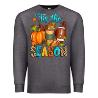 Charcoal Heather 'tis the season american  football Premium Sweatshirt - Zillion Design Studio