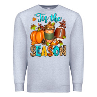 Heather Grey 'tis the season american  football Premium Sweatshirt - Zillion Design Studio
