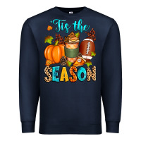 Navy 'tis the season american  football Premium Sweatshirt - Zillion Design Studio