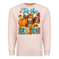 Pale Pink 'tis the season american  football Premium Sweatshirt - Zillion Design Studio