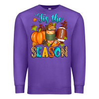 Purple 'tis the season american  football Premium Sweatshirt - Zillion Design Studio