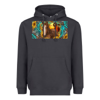 Smoke horse and desert with sunflowers gemstone Heavyweight Hoodie - RanaPortraitStore