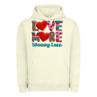 Pigment Pistachio love more worry less Urban Hoodie - AdoDesignShop