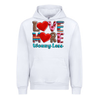 White love more worry less Urban Hoodie - AdoDesignShop